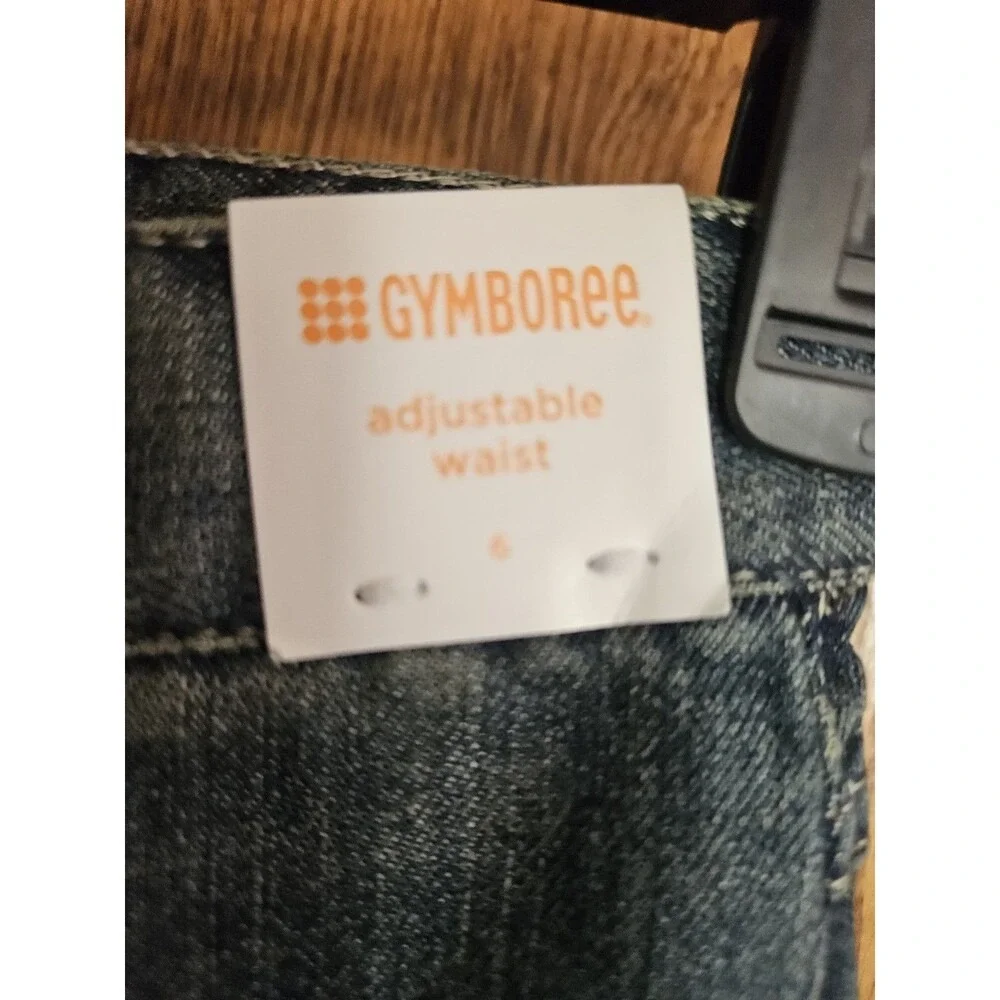 NWT GYMBOREE Size‎ 6 Leopard Trim Denim Adj. Waist Skirt